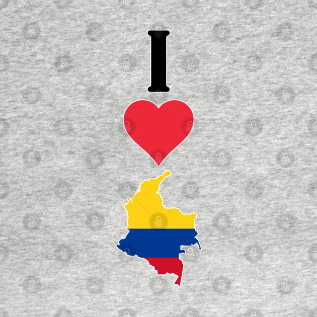 I Love Colombia Vertical I Heart Country Flag Map by Sports Stars ⭐⭐⭐⭐⭐